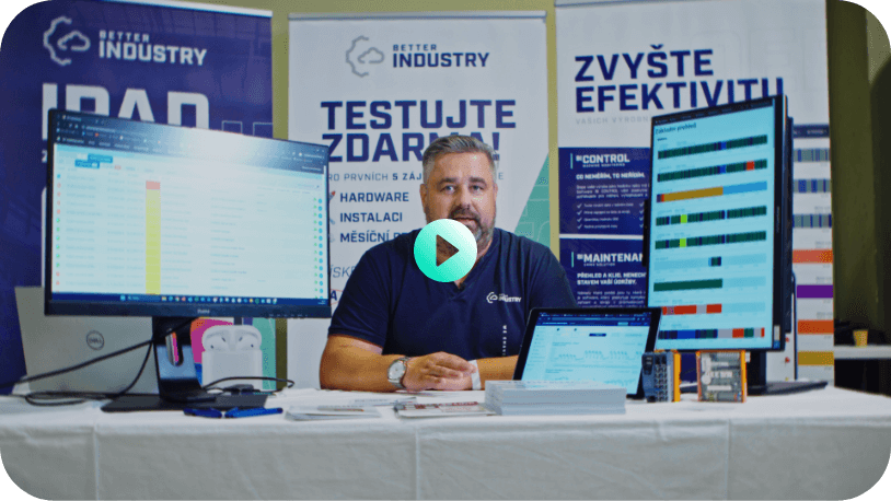 Tomáš Krejčí, majitel Better Industry, prezentuje řešení pro digitalizaci a efektivitu výroby
