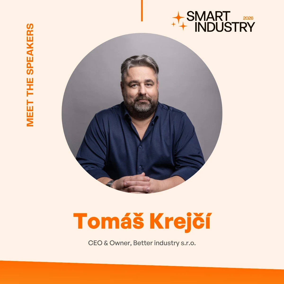 Tomáš Krejčí, CEO Better industry, řečník na konferenci Smart Industry 2026